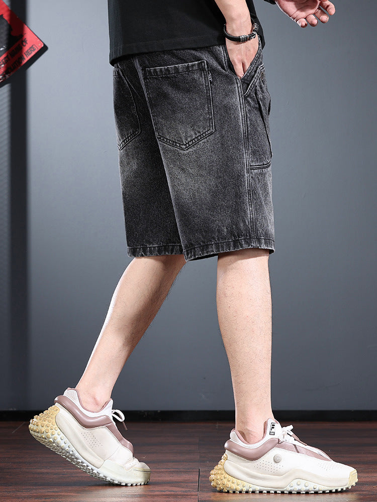 Men's Washed Denim Workwear Shorts