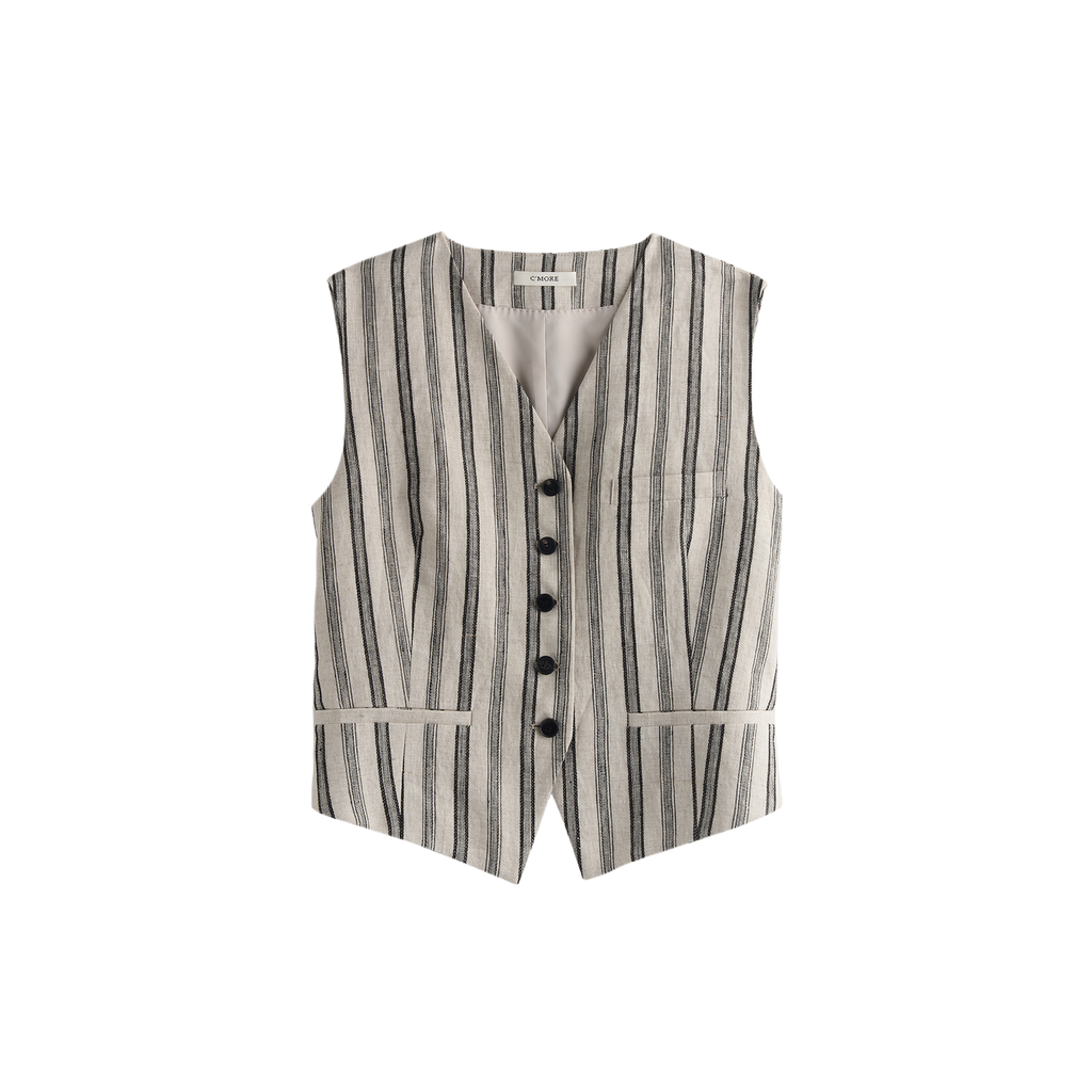 V-neck women's suit vest