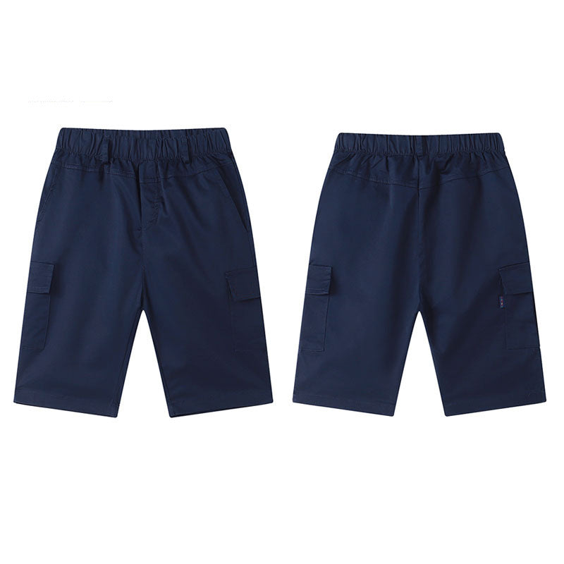 Boys Cotton Cropped Casual Shorts