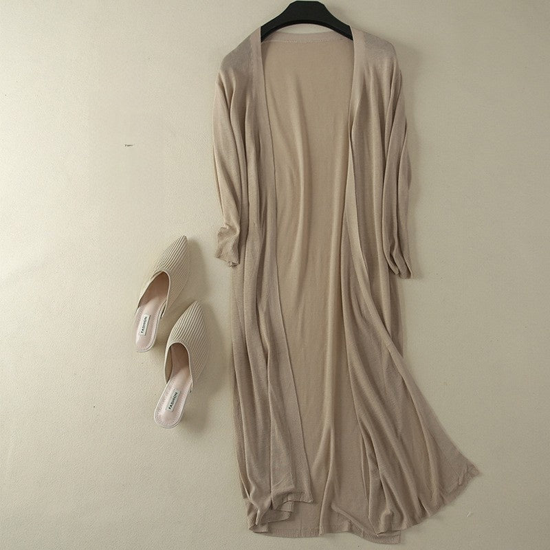 Women's Linen Ice Silk Knitted Cardigan