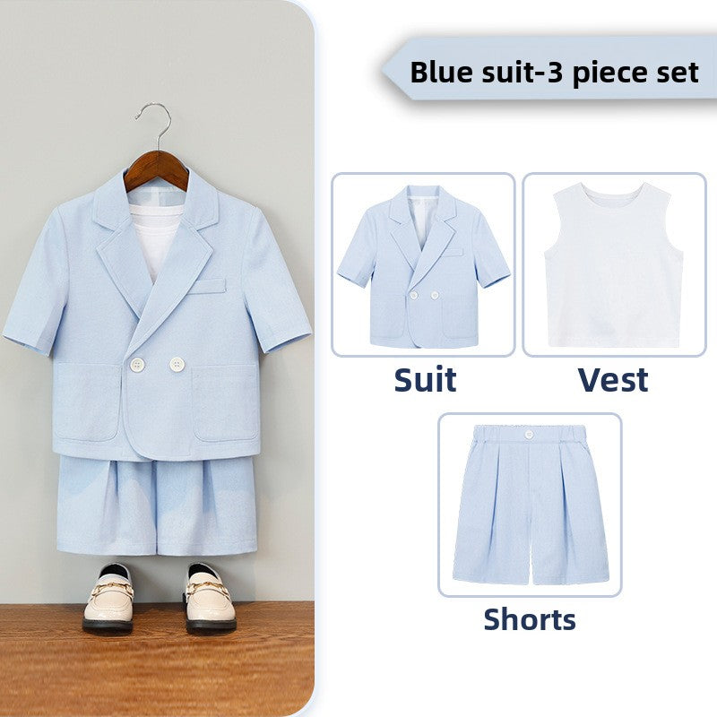 Boys' Short Sleeve Suit Shorts