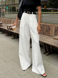 Women's High Waist Wide Leg Casual Trousers