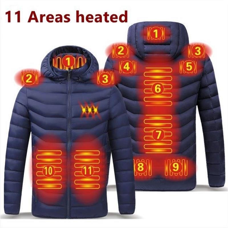 Men's Heated Jacket Winter Electric Heating Jackets Men's Cotton
