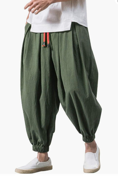Cotton Linen Men's Casual Trousers