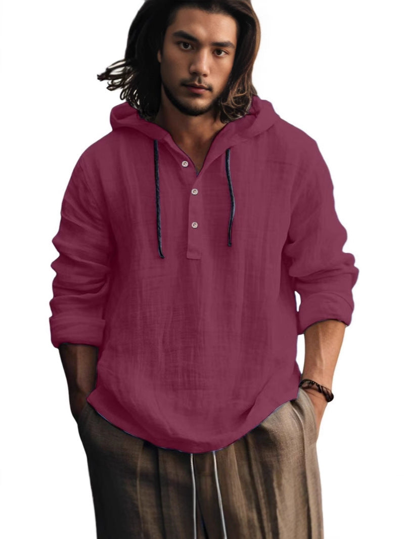 Pullover, hooded collar