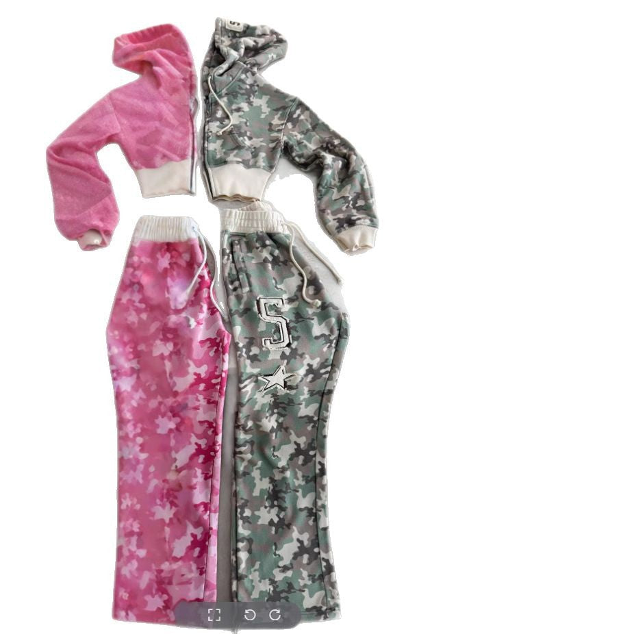 Women's Printed Cardigan and Trousers Set