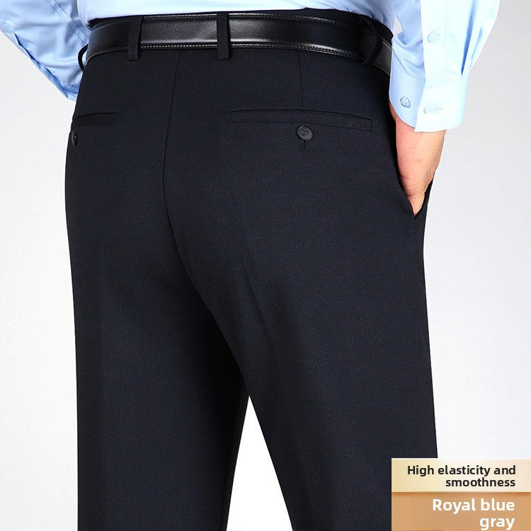 Straight-leg business trousers