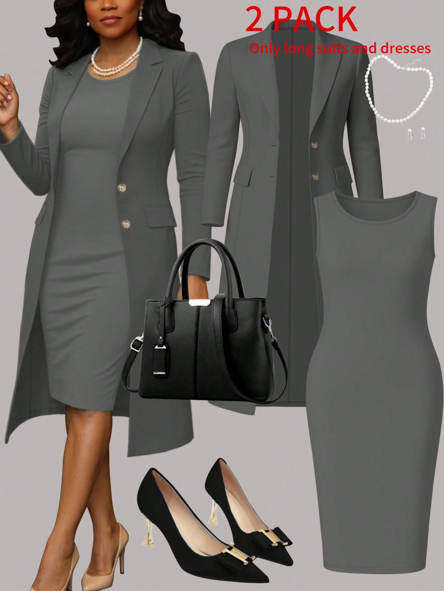 Women's Suit Dress Two-Piece Set