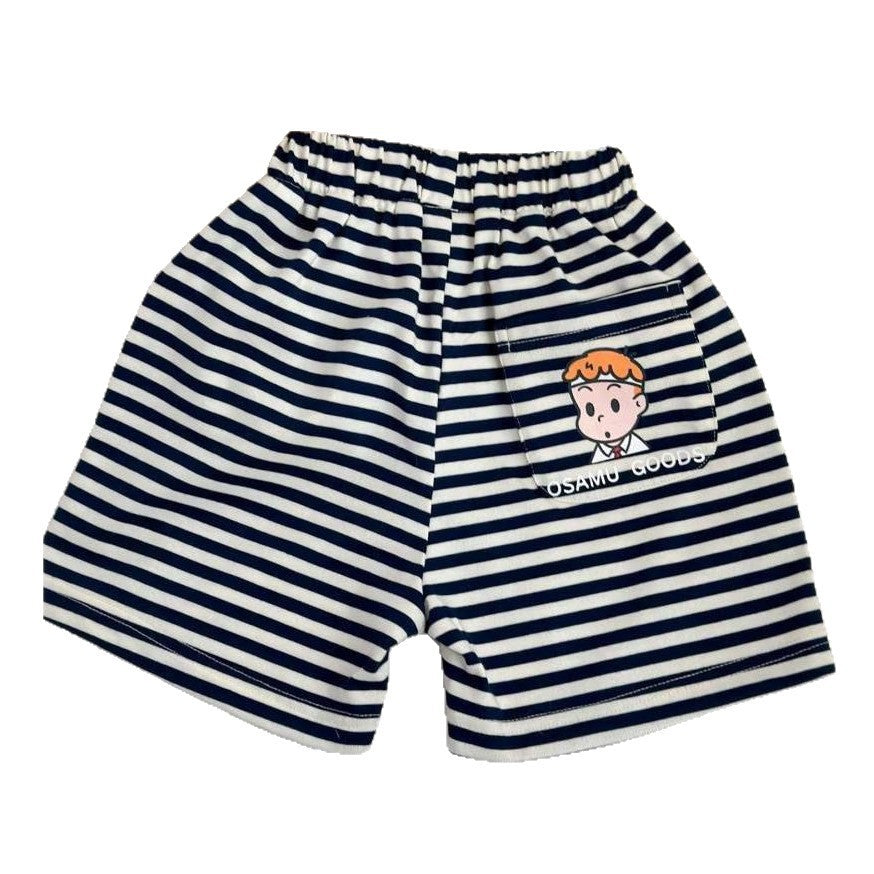 Children Cartoon Print Elastic Waist Shorts