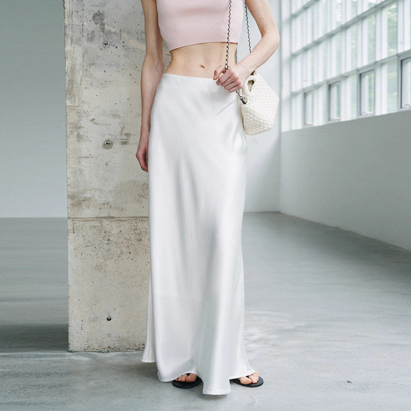 Lace half-length skirt