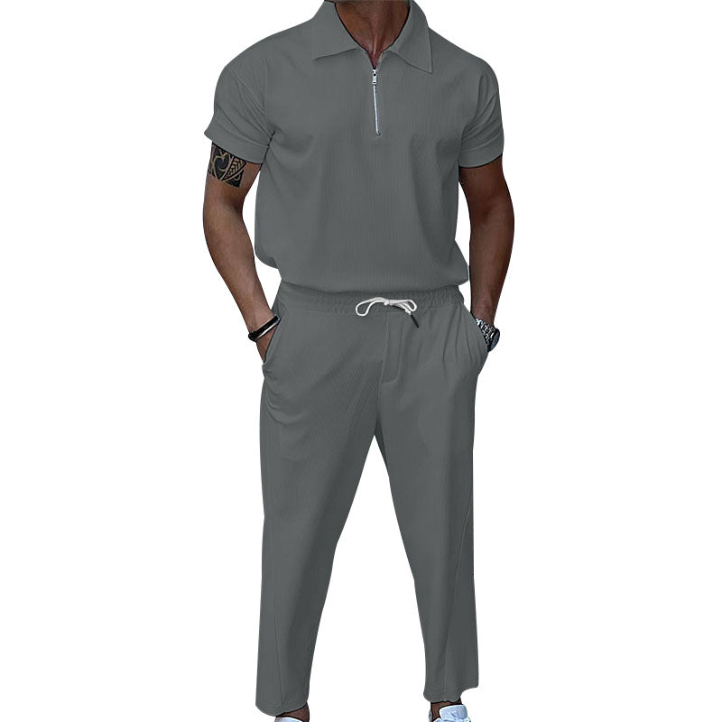 Men plus size men's solid color suit