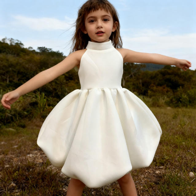 Girl's Bow Princess Sleeveless Dress