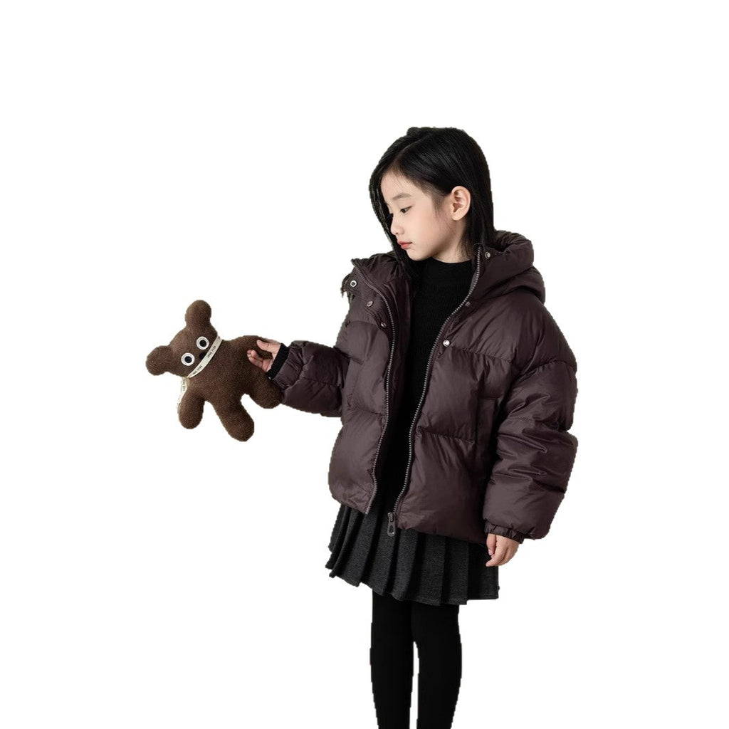 Children's Thickened Winter Cotton Jacket with Hood