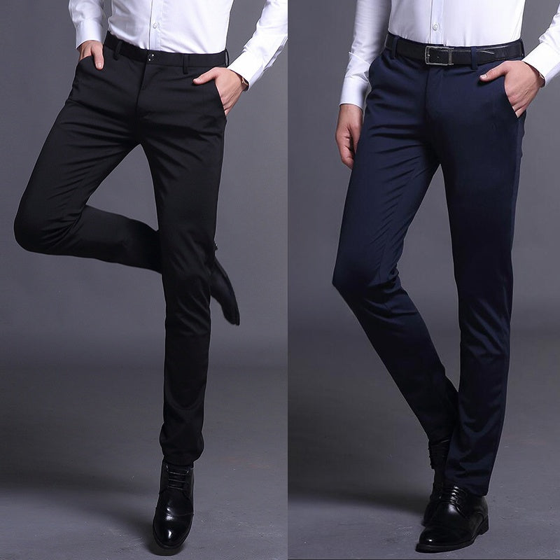 Men's casual stretch slim-fit skinny trousers
