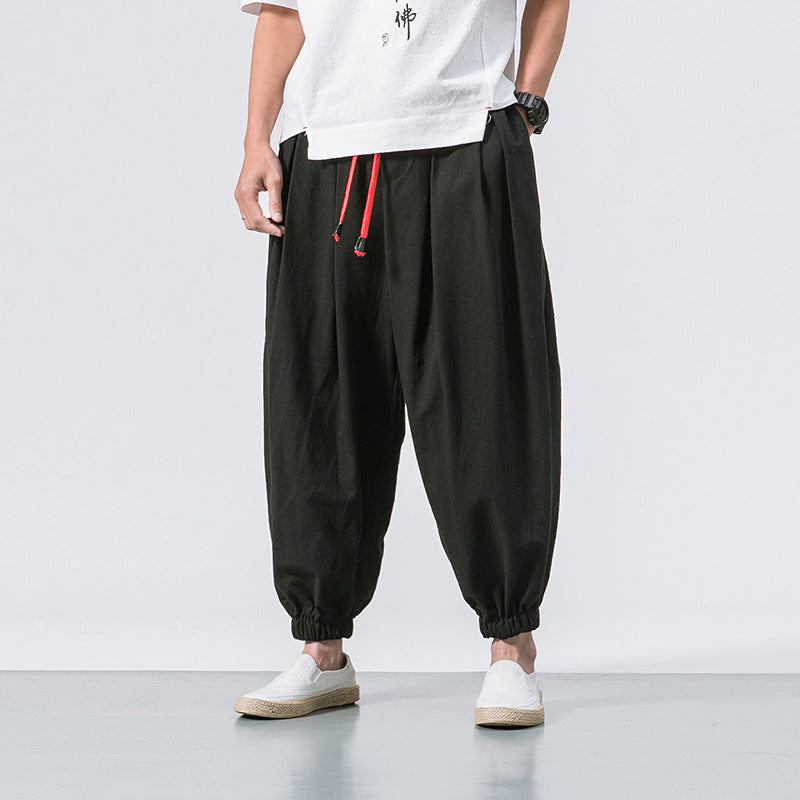 Cotton Linen Men's Casual Trousers