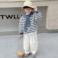 Shawl sweatshirt three-piece set for baby boys
