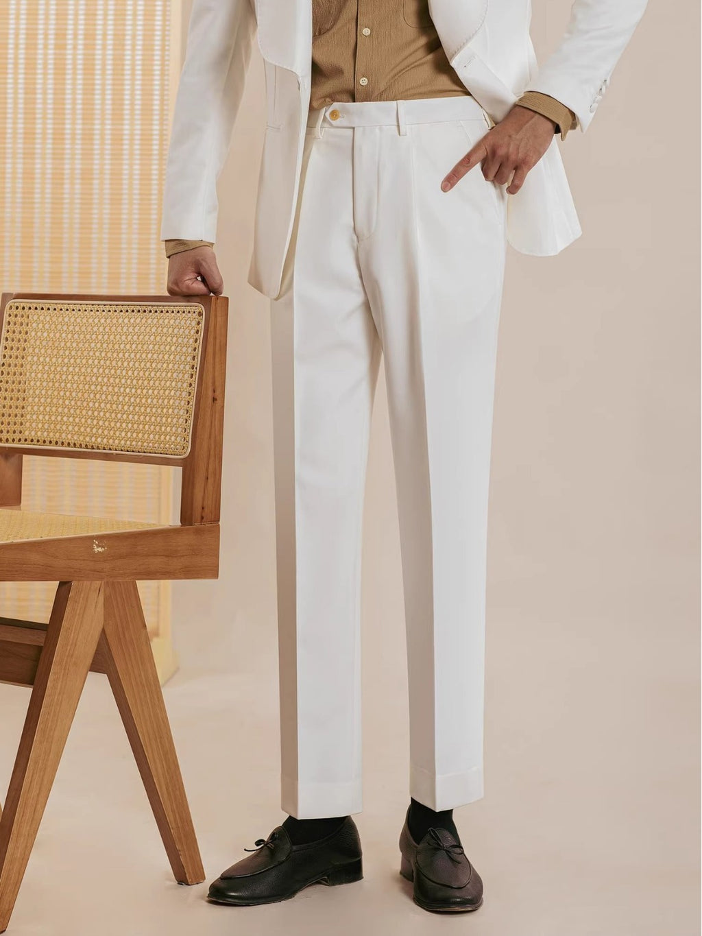 Men's Straight-Leg Dress Trousers