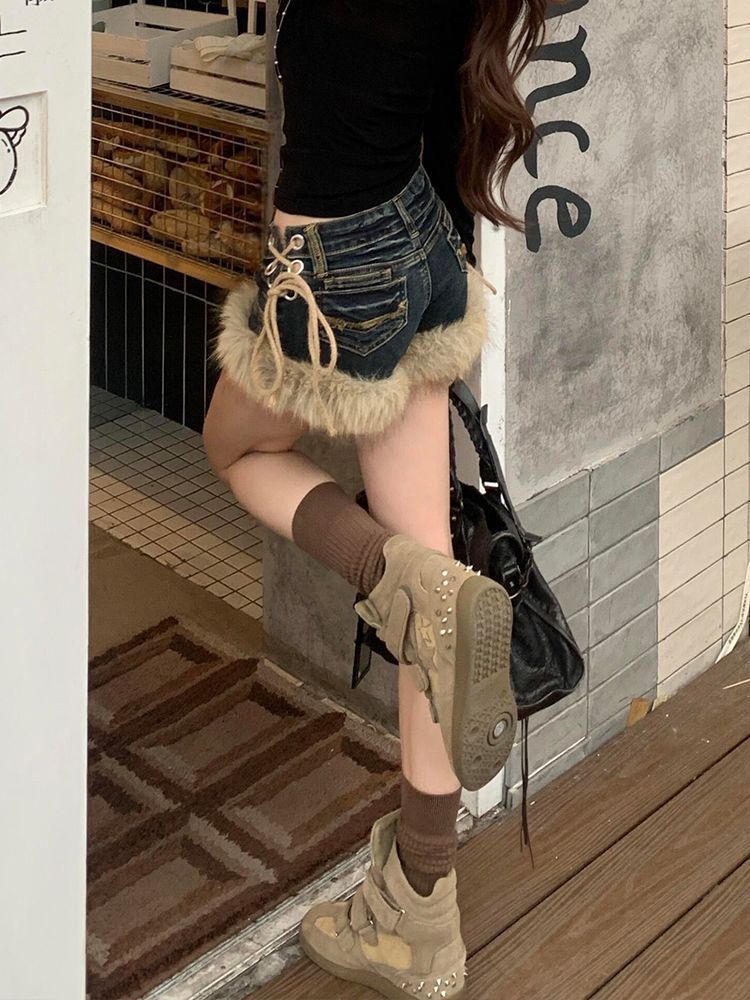 Denim shorts