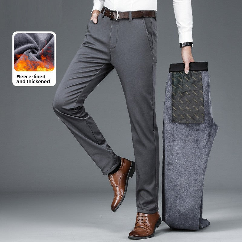 Men's Stretch Straight Business Casual Trousers