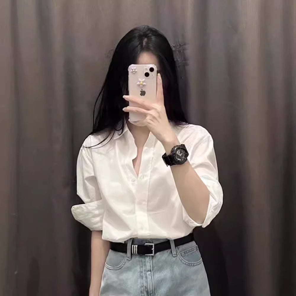 Women's pure cotton blouse