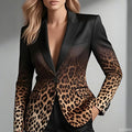 Leopard print suit jacket