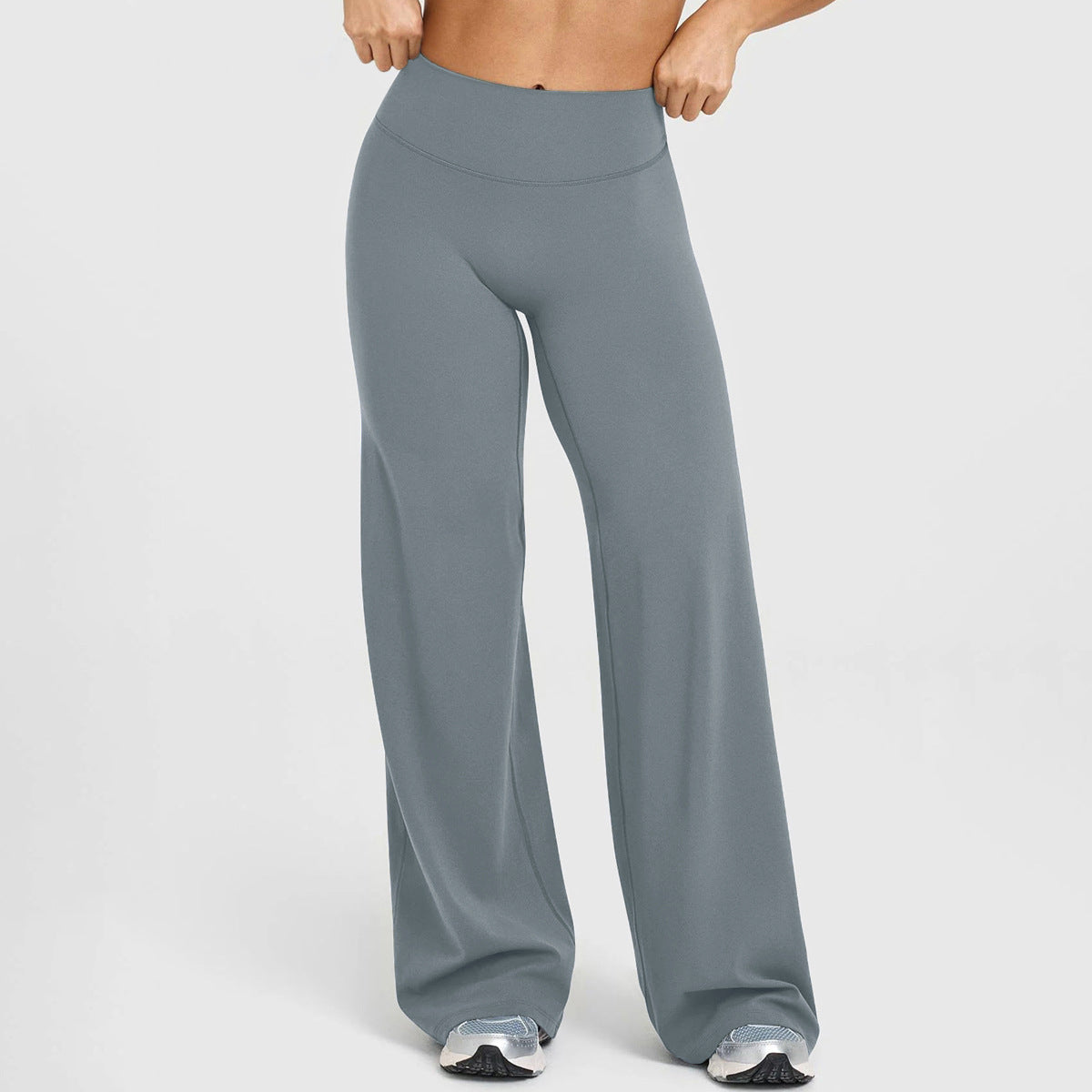 Straight-leg loose high-waist yoga pants