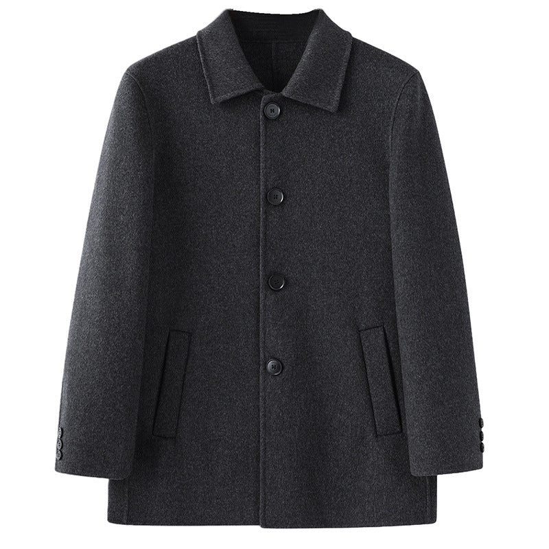 Pure Wool Business Tweed Coat