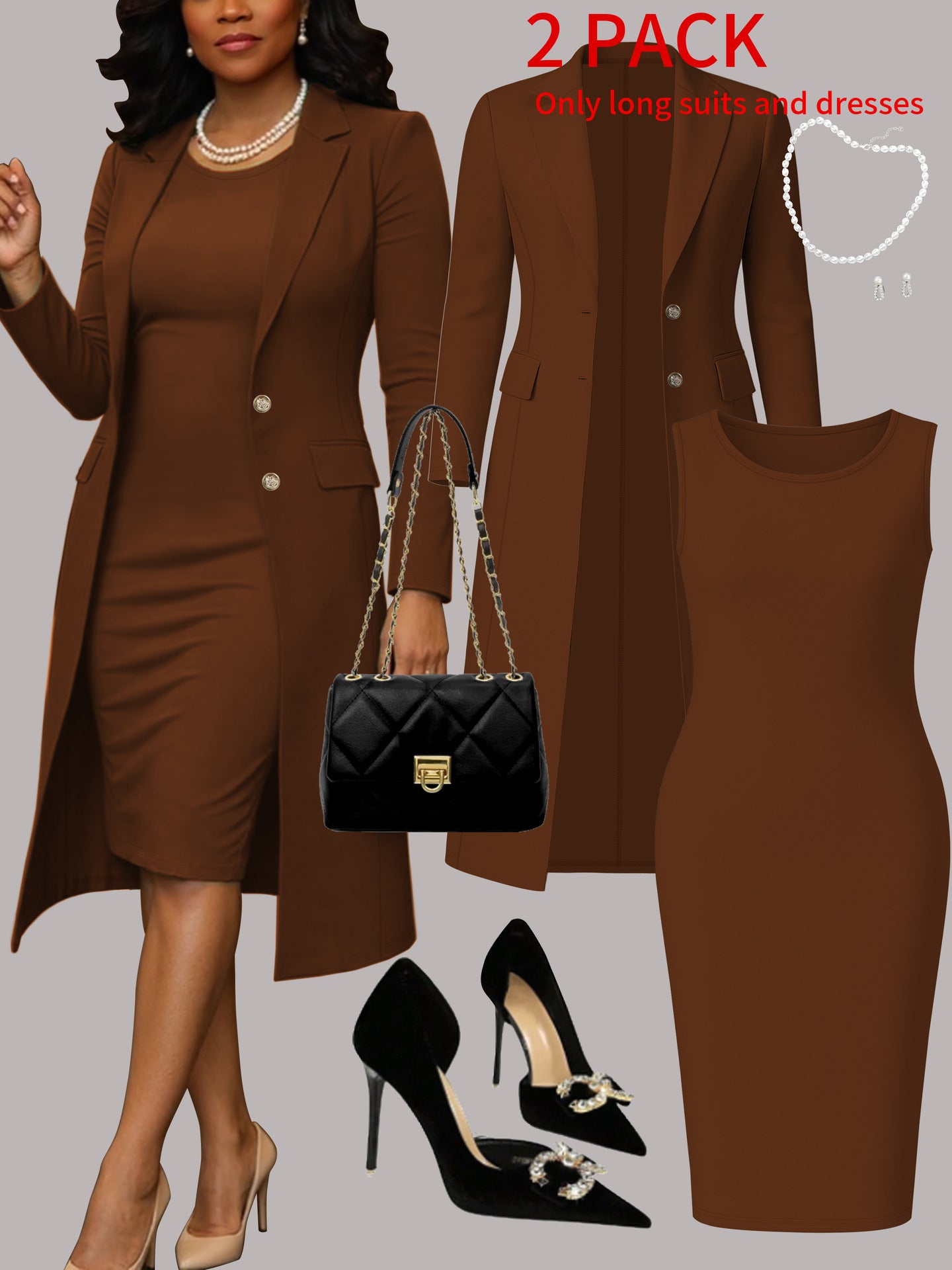 Suit Dress Two-Piece Set