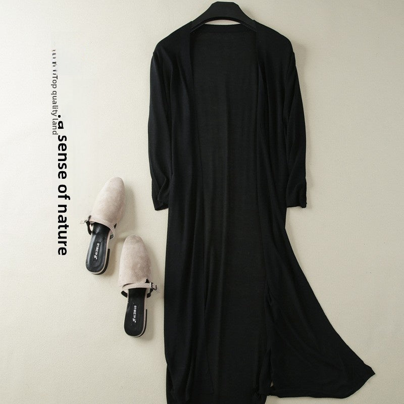 Women's Linen Ice Silk Knitted Cardigan