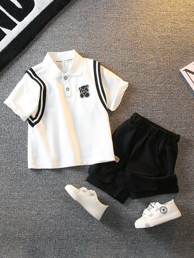 Boys Summer Polo Shirt Shorts