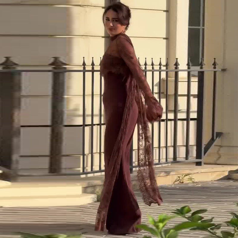 Women's Elegant Lace Waist Dress