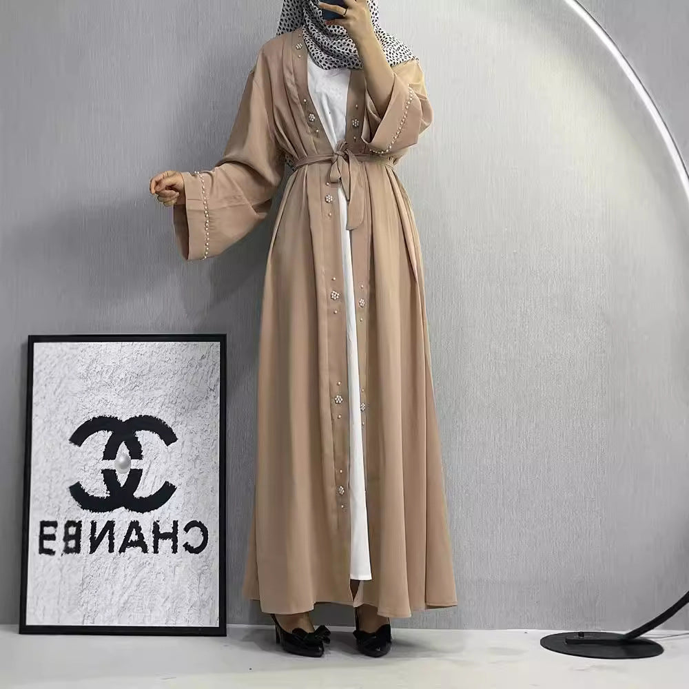 Elegant Beaded Tie Cardigan Robe for Women