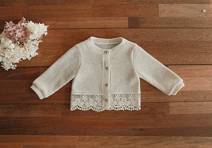 Girls' Baby Infant Lace Air-conditioning Shirt ins Casual Sun-protective Clothing Cardigan Jacket All-match Cardigan