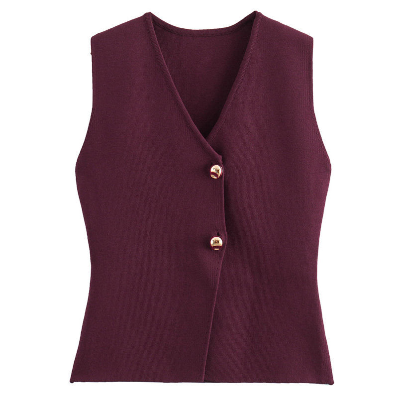 Women's Cropped Knit Vest