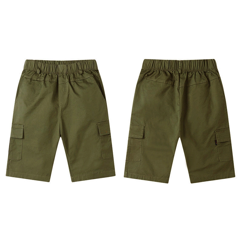 Boys Cotton Cropped Casual Shorts