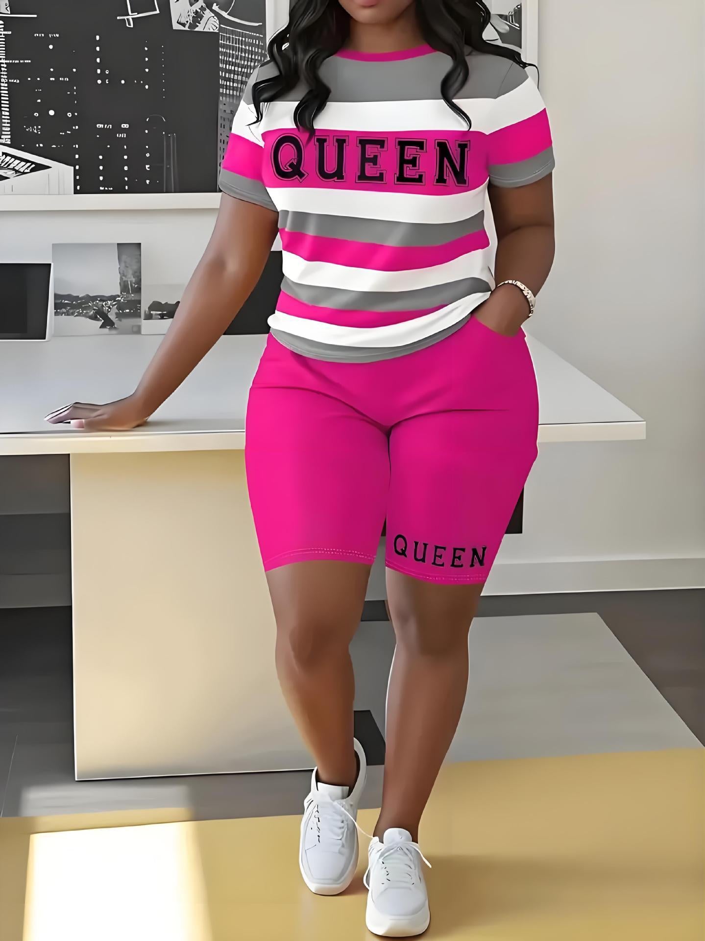 Women's 3D Printed T-Shirt and Shorts Set