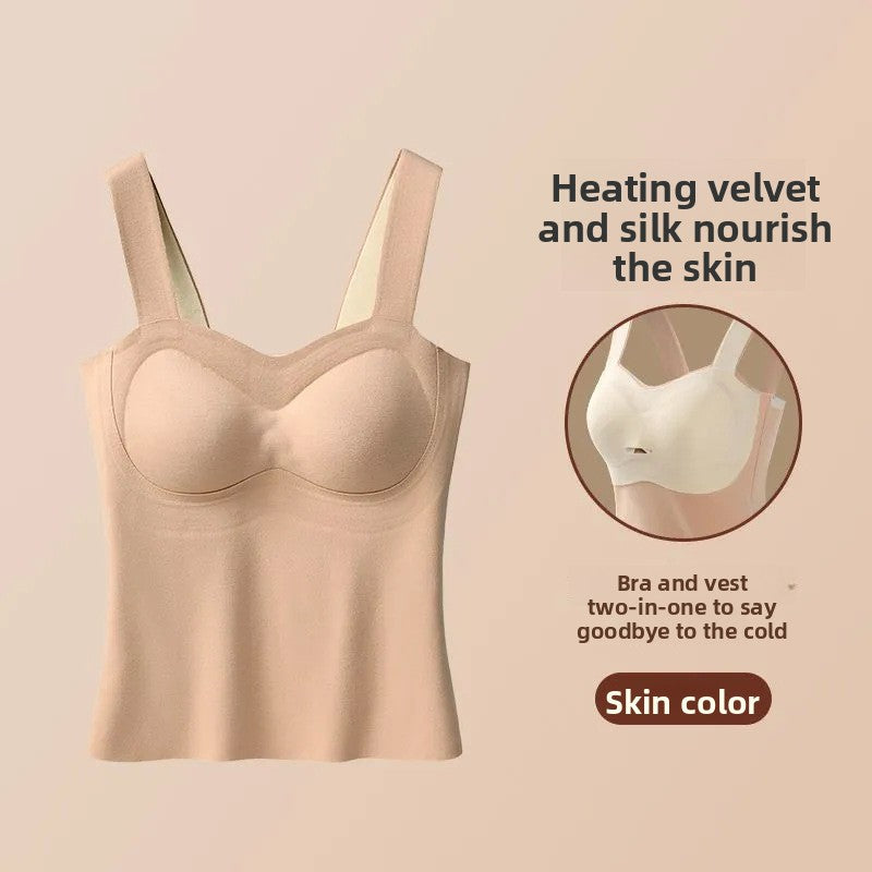 Women's Thermal Vest with Built-in Heating and Chest Pad