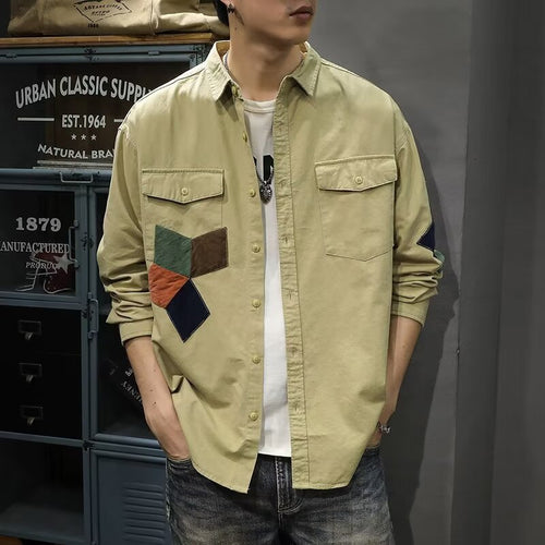 Men's Long Sleeve Linen Work Shirt
