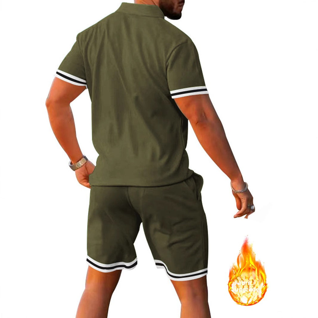 Men's short-sleeved suit, Polo shirt and shorts