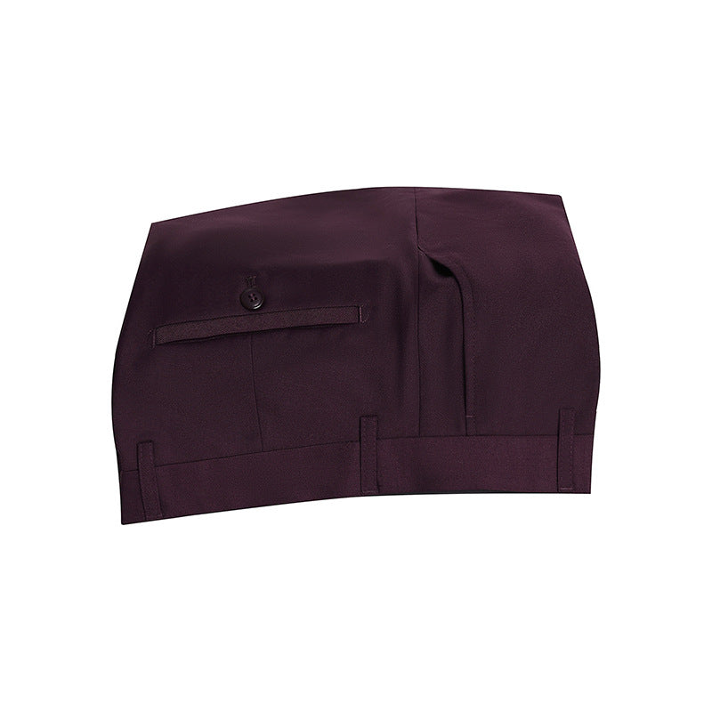 Double-Breasted Slim Fit Mens Suit Jacket and Trousers Set