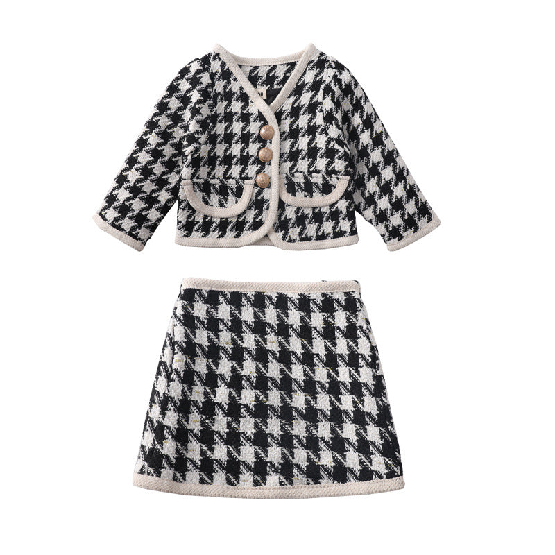 Girls' Chanel Style Two Piece Set