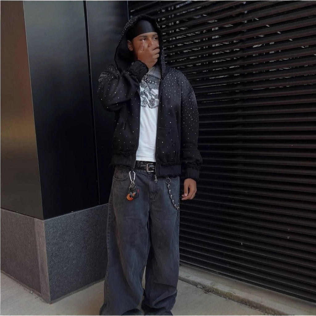 Men's Star Print Hooded Sweatshirt