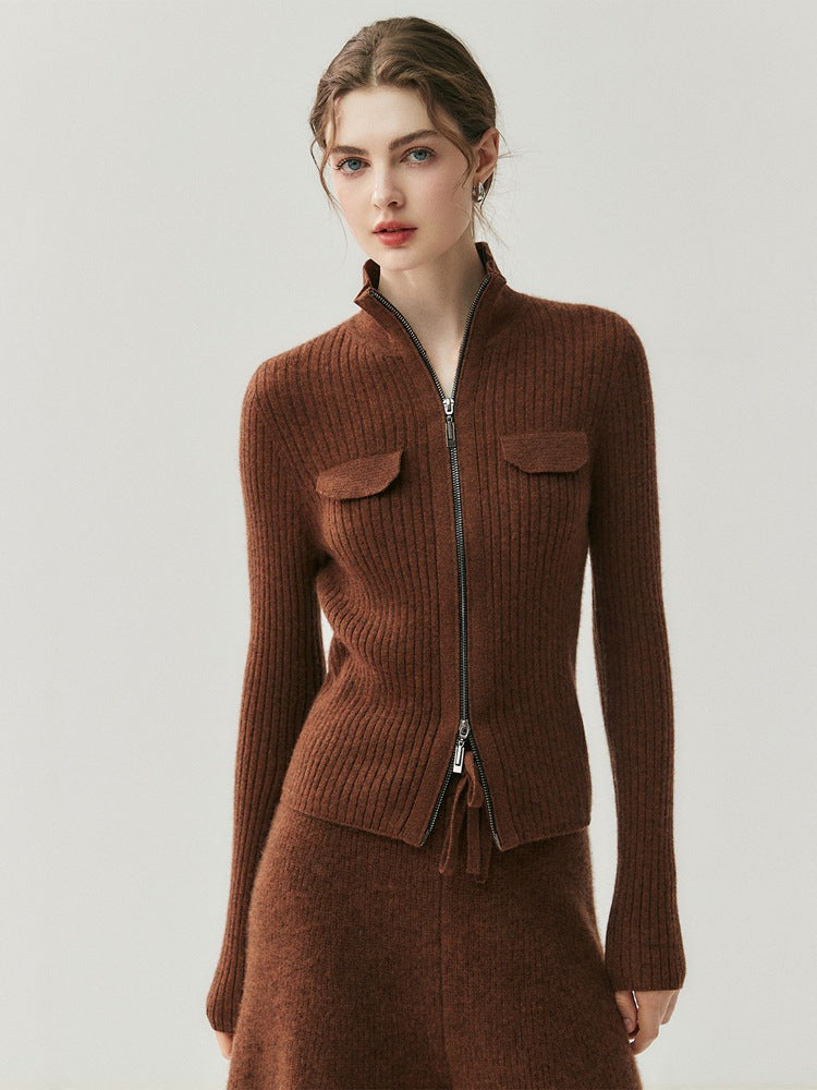Women's Pure Cashmere Knitted Cardigan