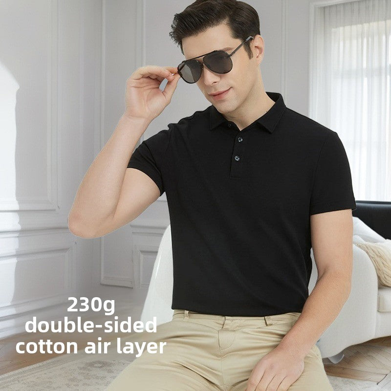 Double-Sided Cotton Polo Shirt for Men