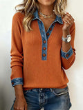 Pullover with lapel collar