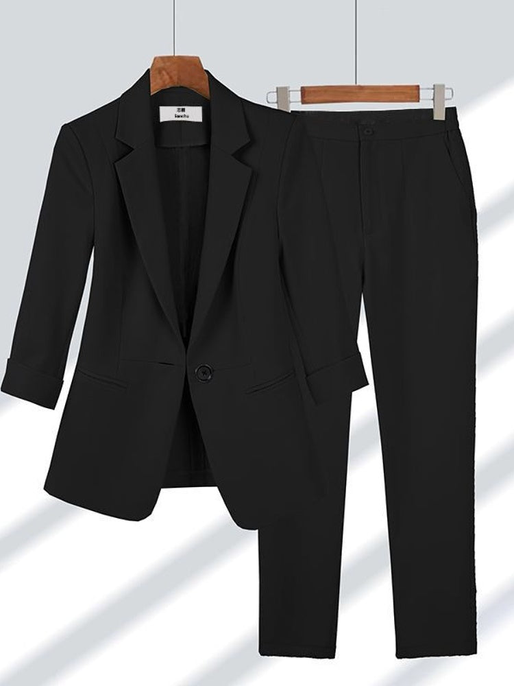 Women's Slim-Fit Professional Suit Set