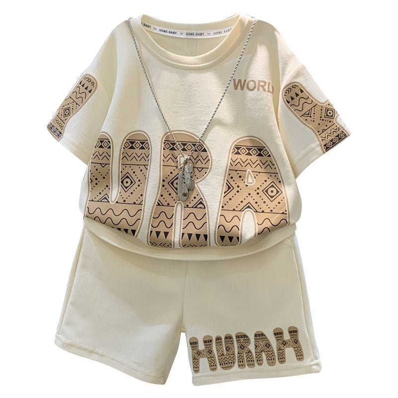 Boys Short Sleeve T-Shirt and Pants Set