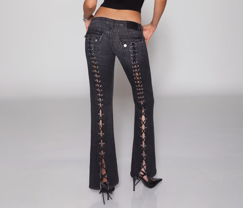 Women's Loose Straight Leg Low Waist Denim Jeans
