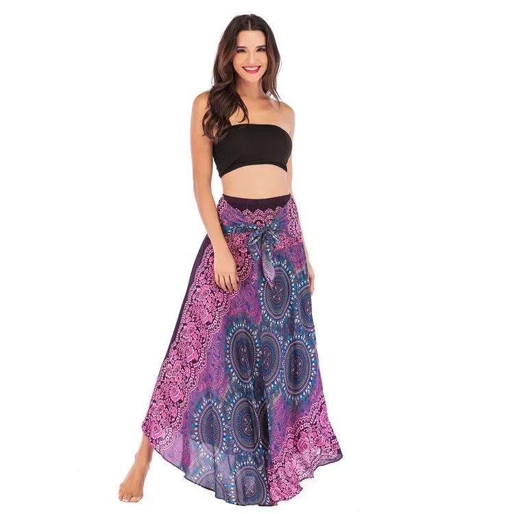 Bohemian Pleated Flared Dress - Two-way wear style
