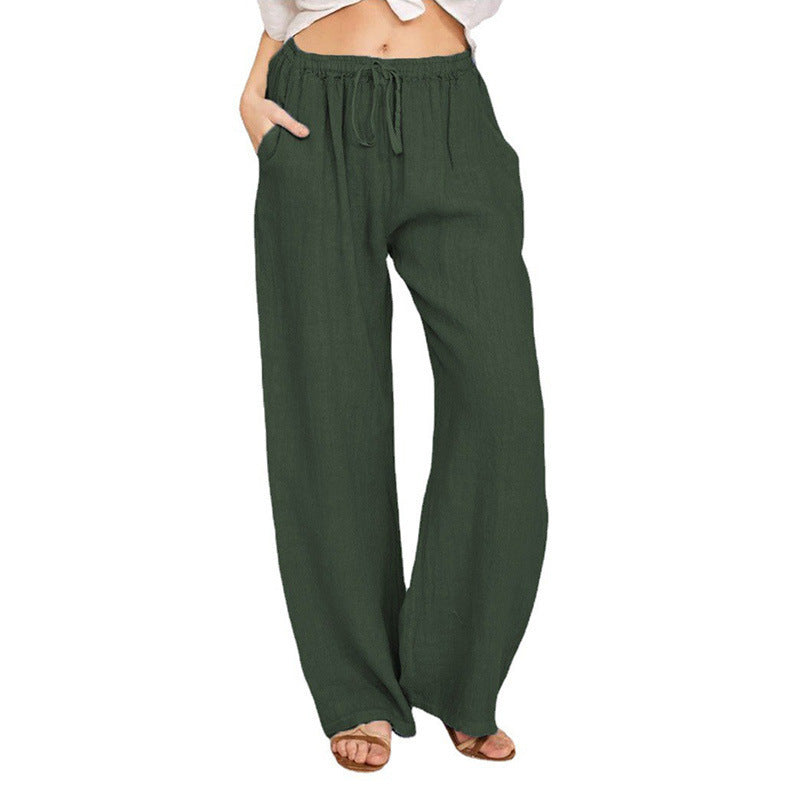 Men's trend straight long trousers